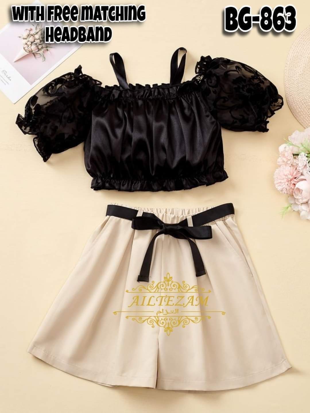 Baby girls Summer Sort Tops & Sort Skirt Set BG-863