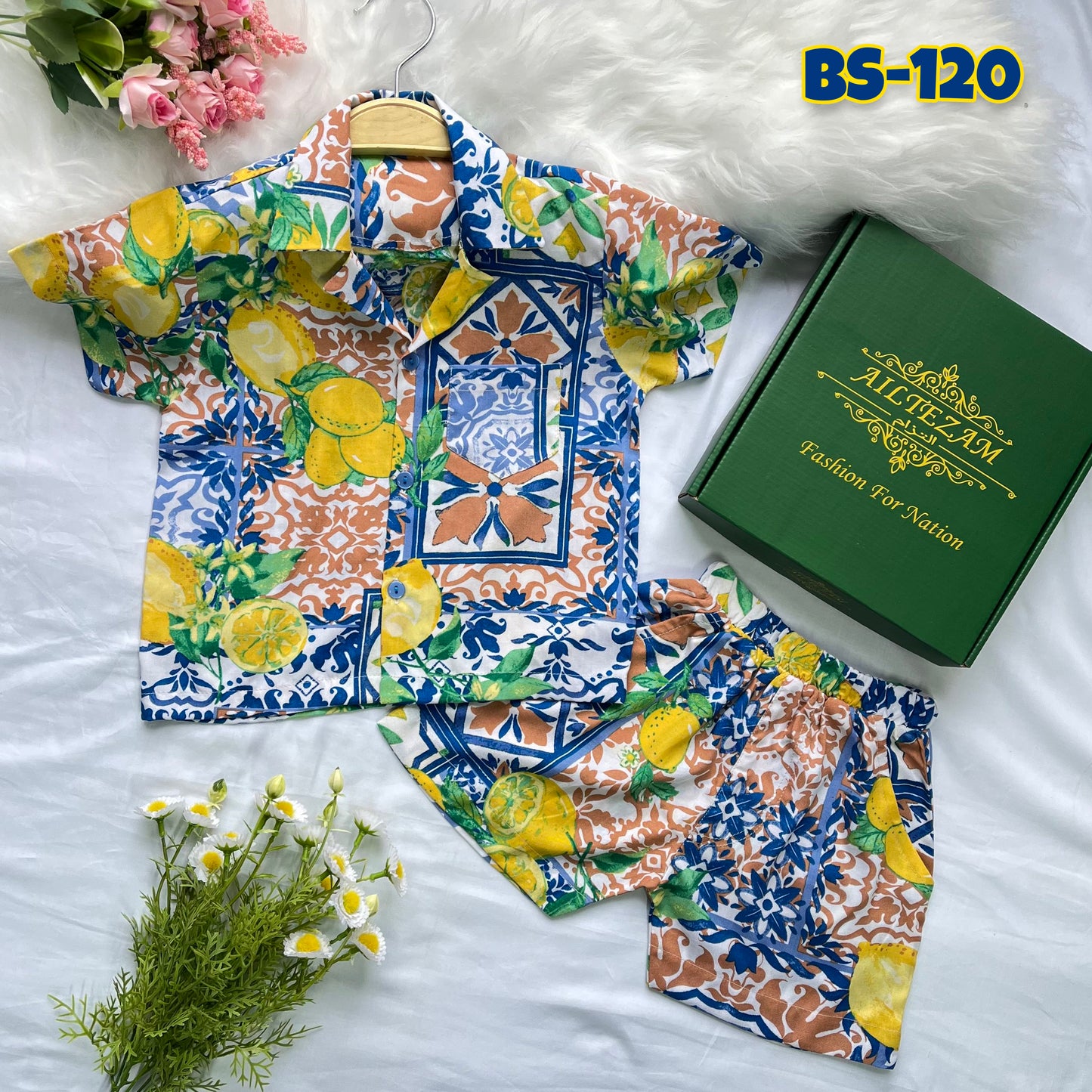 Boys Half Shirt & Pant Set-Code-BS-120