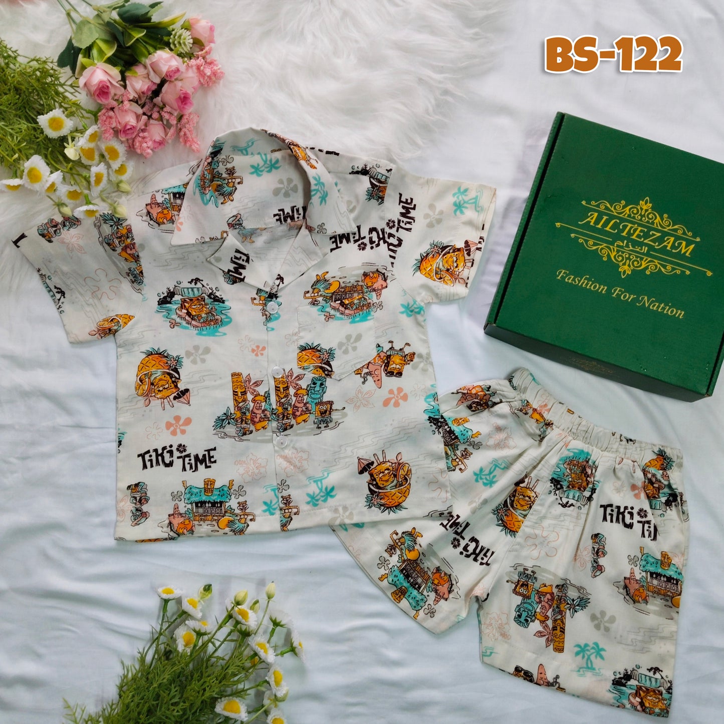 Boys Half Shirt & Pant Set-Code-BS-122