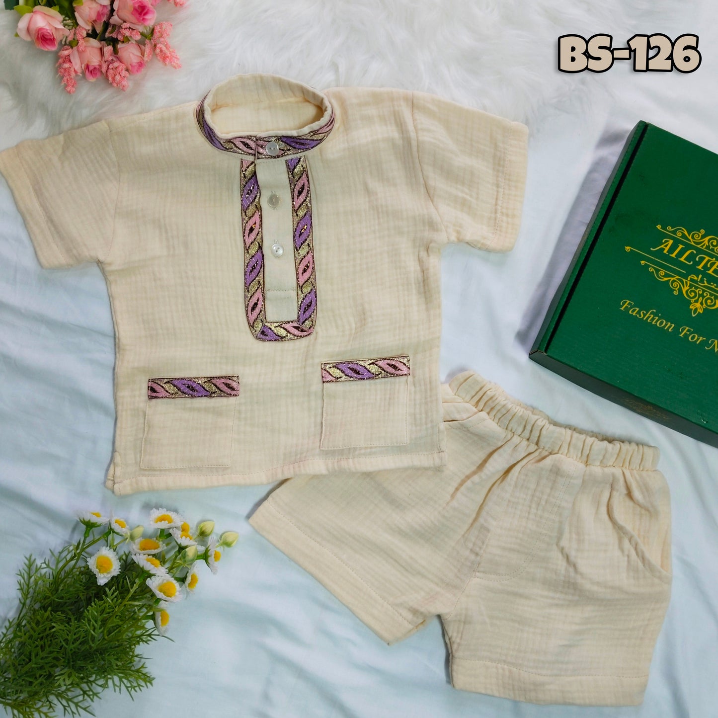 Boys Fotua Shirt & Pant Set-Code-BS-123