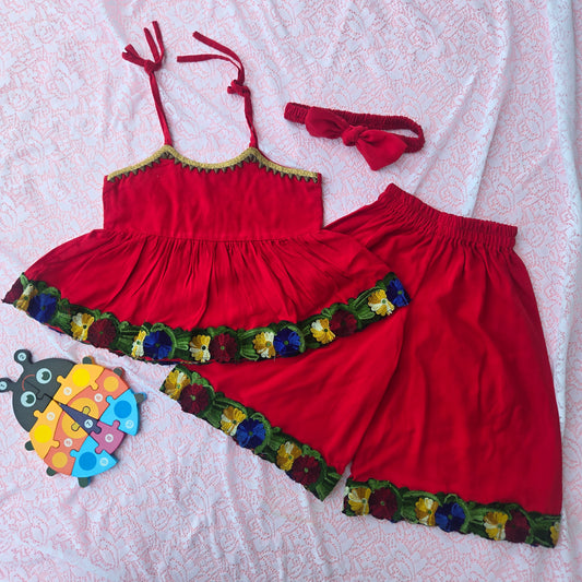 Baby girls summer Tops and Pant Set-BG-1381