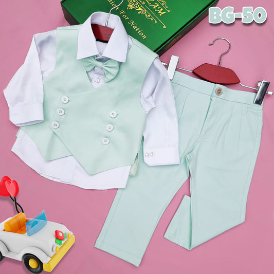 Boys Shirt Pant & Coaty Set-Code-50