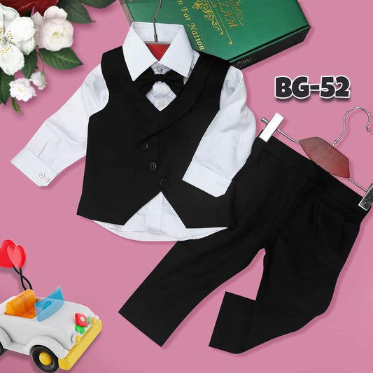 Boys Shirt Pant & Coaty Set-Code-52