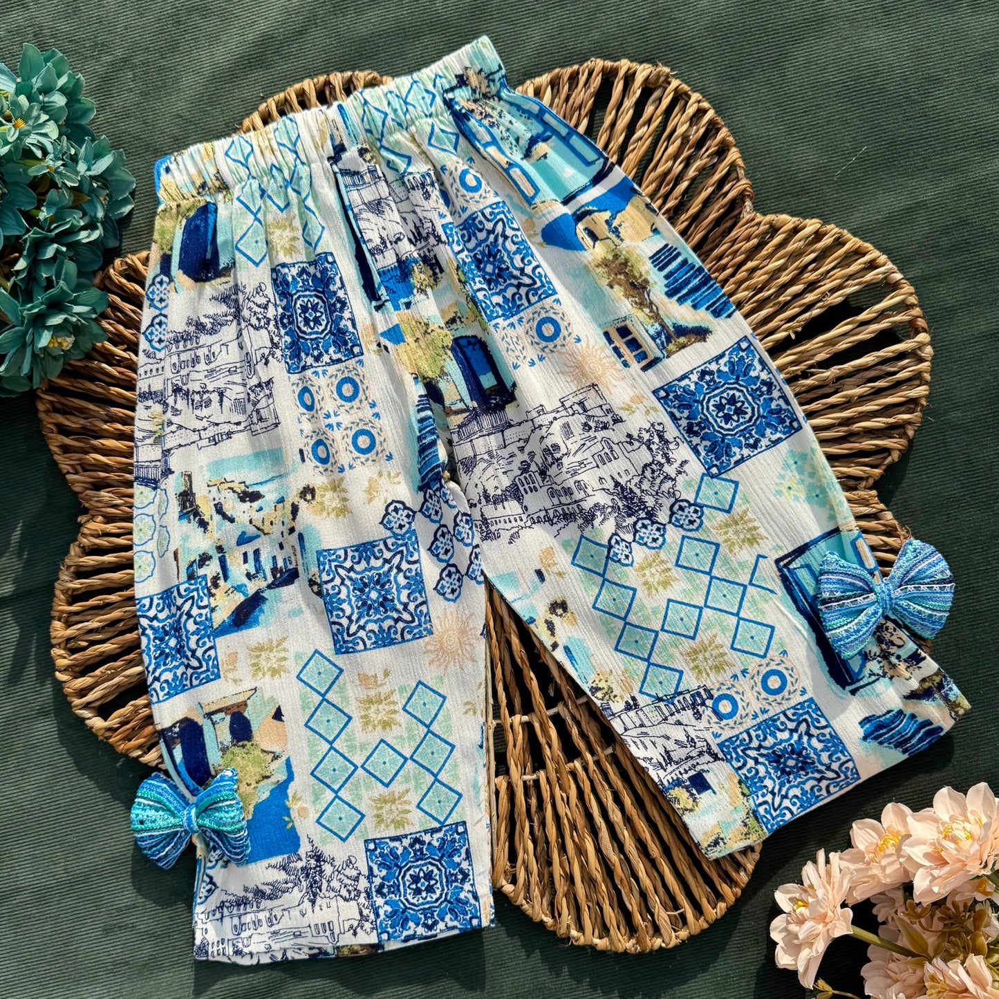 Blue Mosaic Cutie Co-ord Set-BG-1679