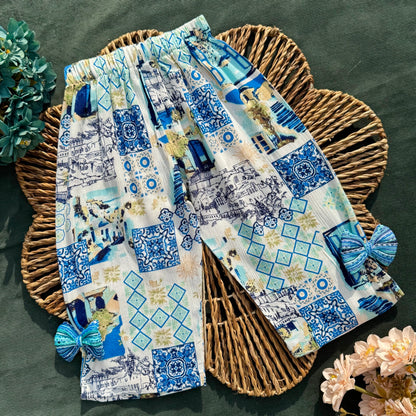 Blue Mosaic Cutie Co-ord Set-BG-1679