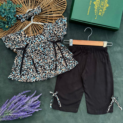 Midnight Leopard Ribbon Set-BG-1666