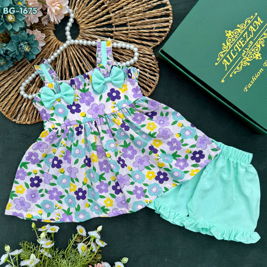 Lavender Garden Bow Frock Set BG-1675