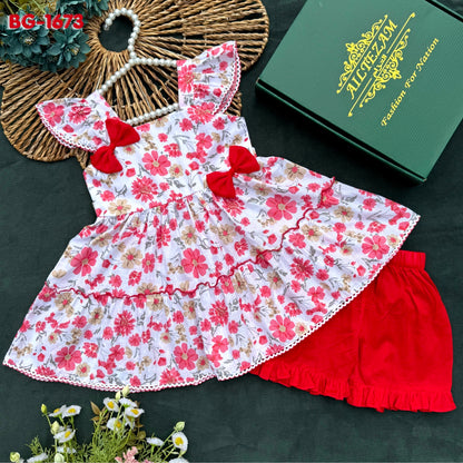 Little Rosebud Bow Frock-code-BG-1673