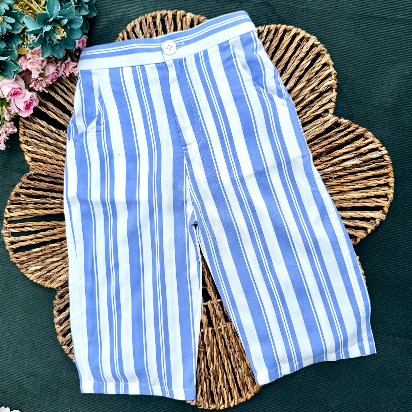 Baby Blue Peplum Co-ord Set-BG-1681