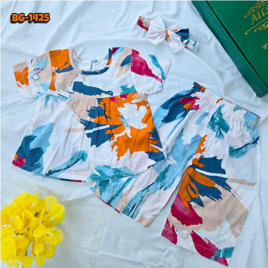 Baby girls summer Tops and Pant Set-BG-1425