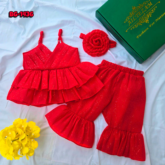 Baby girls summer Tops and Pant Set-BG-1436