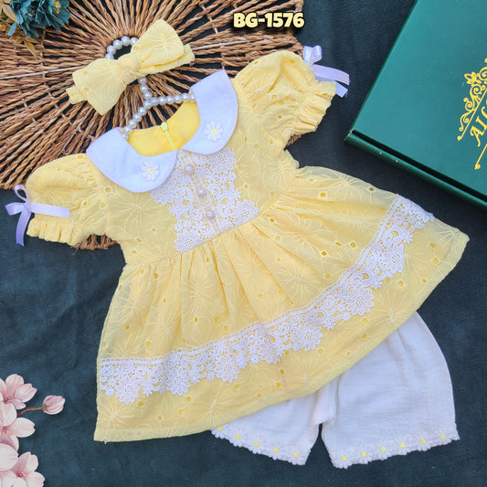 Honey-Glazed Tulip Frock Code BG-1576