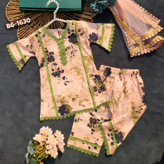 Blushing Blossom Ethnic Charm 3-Peice Set Code-1630