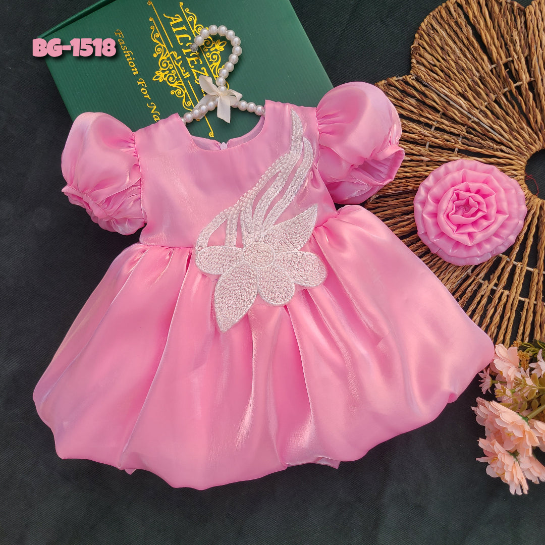 Pink Petal Princess Party Frock BG-1518