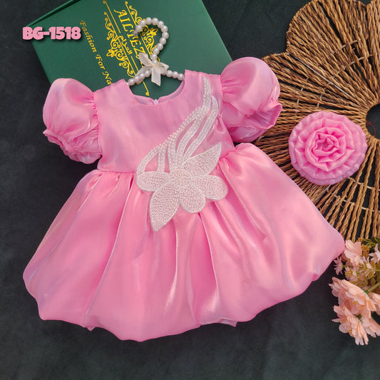 Pink Petal Princess Party Frock BG-1518