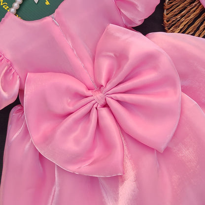 Pink Petal Princess Party Frock BG-1518