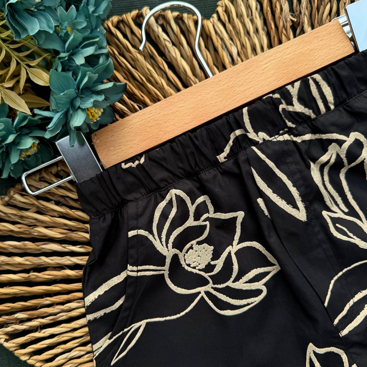 Black Magnolia Summer Shirt & Pant Set BS-177