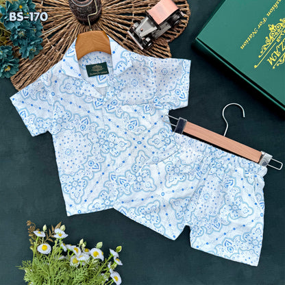 Blue Mandala Summer Shirt & Pant Set BS-170