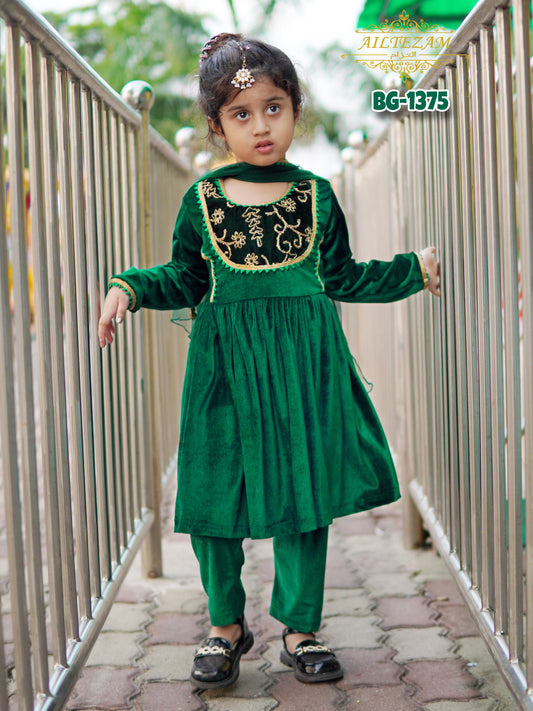 Baby girls velvet 3-Piece-code-1375