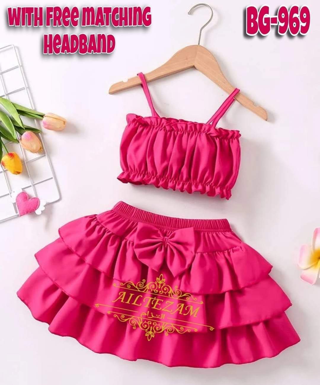 Baby girl Tops & Skirt Set-code-969