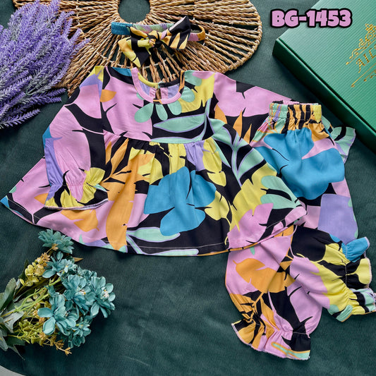 Baby girls Full-Sleeves Tops and Pant Set-BG-1453