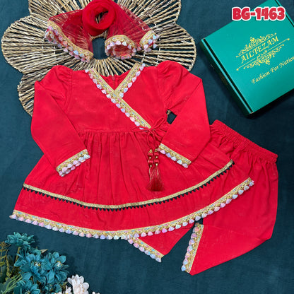 Baby Girls Full Sleeve 3-Peice Set Code-1463