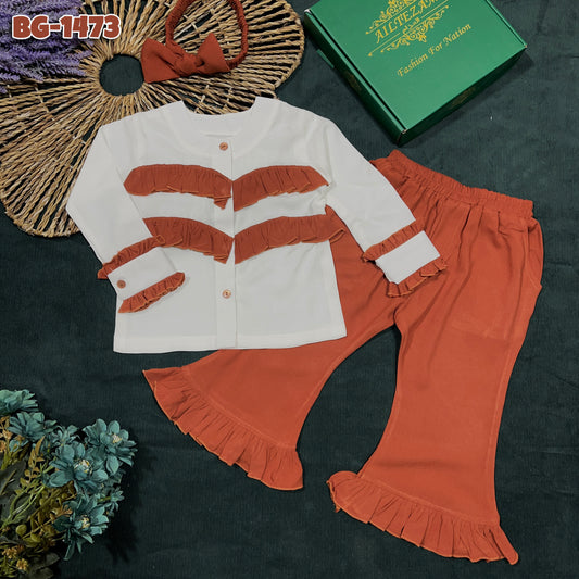 Baby girls Full-Sleeves Tops and Pant Set-BG-1473