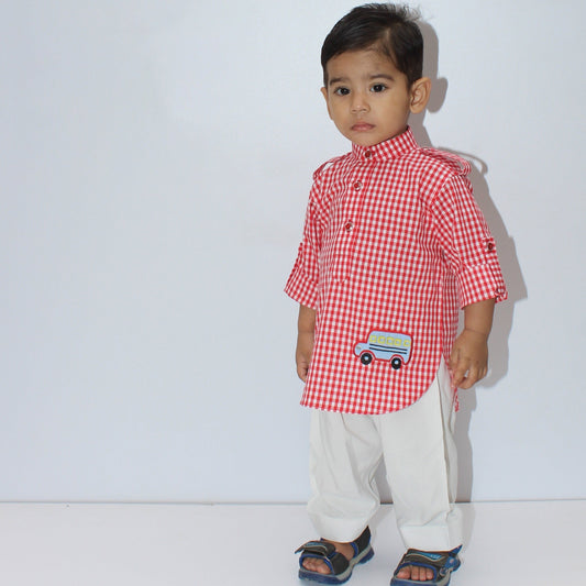 Kids Kabli Panjabi Set-Code-08