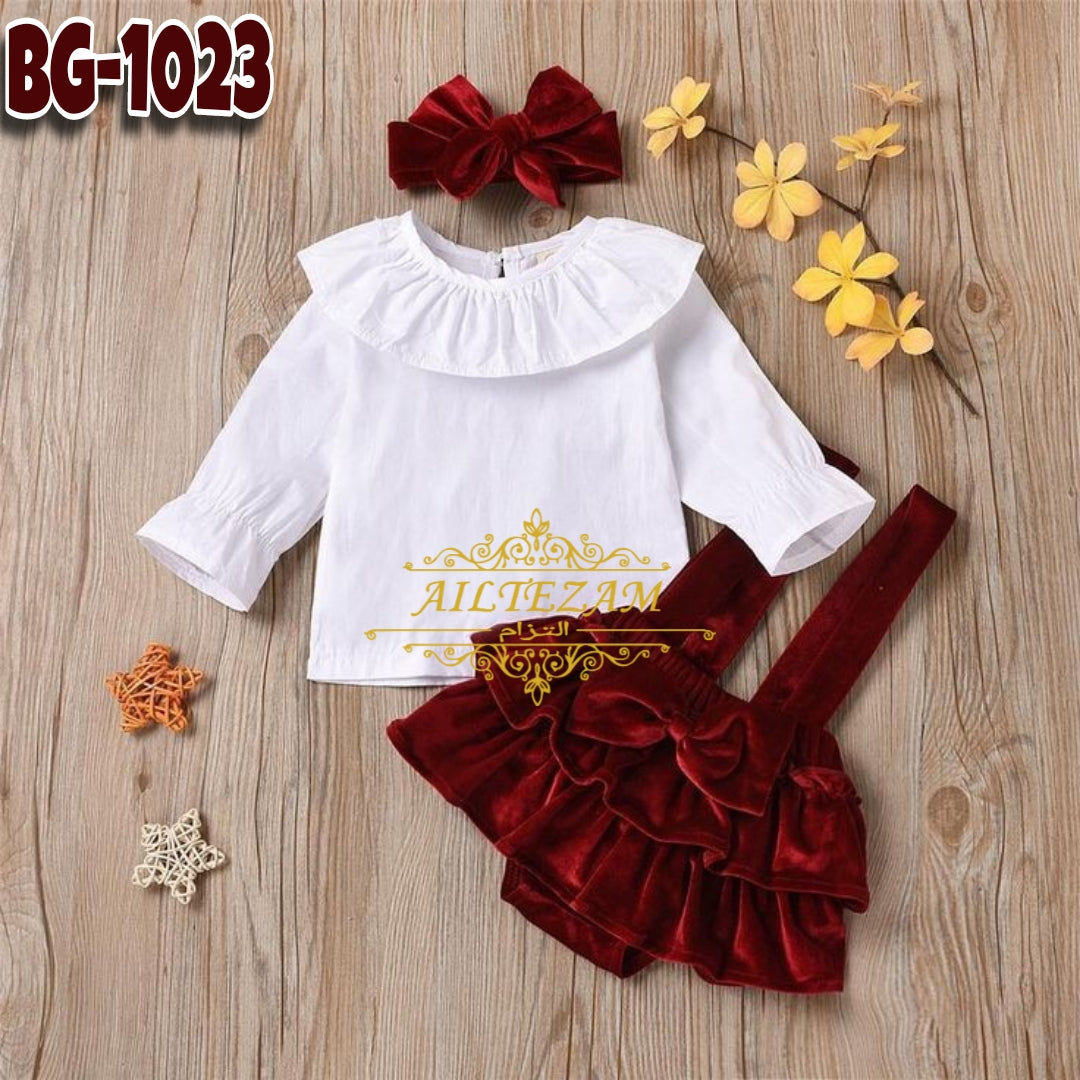 Baby Girl Tops & Skirt Set-code-1023