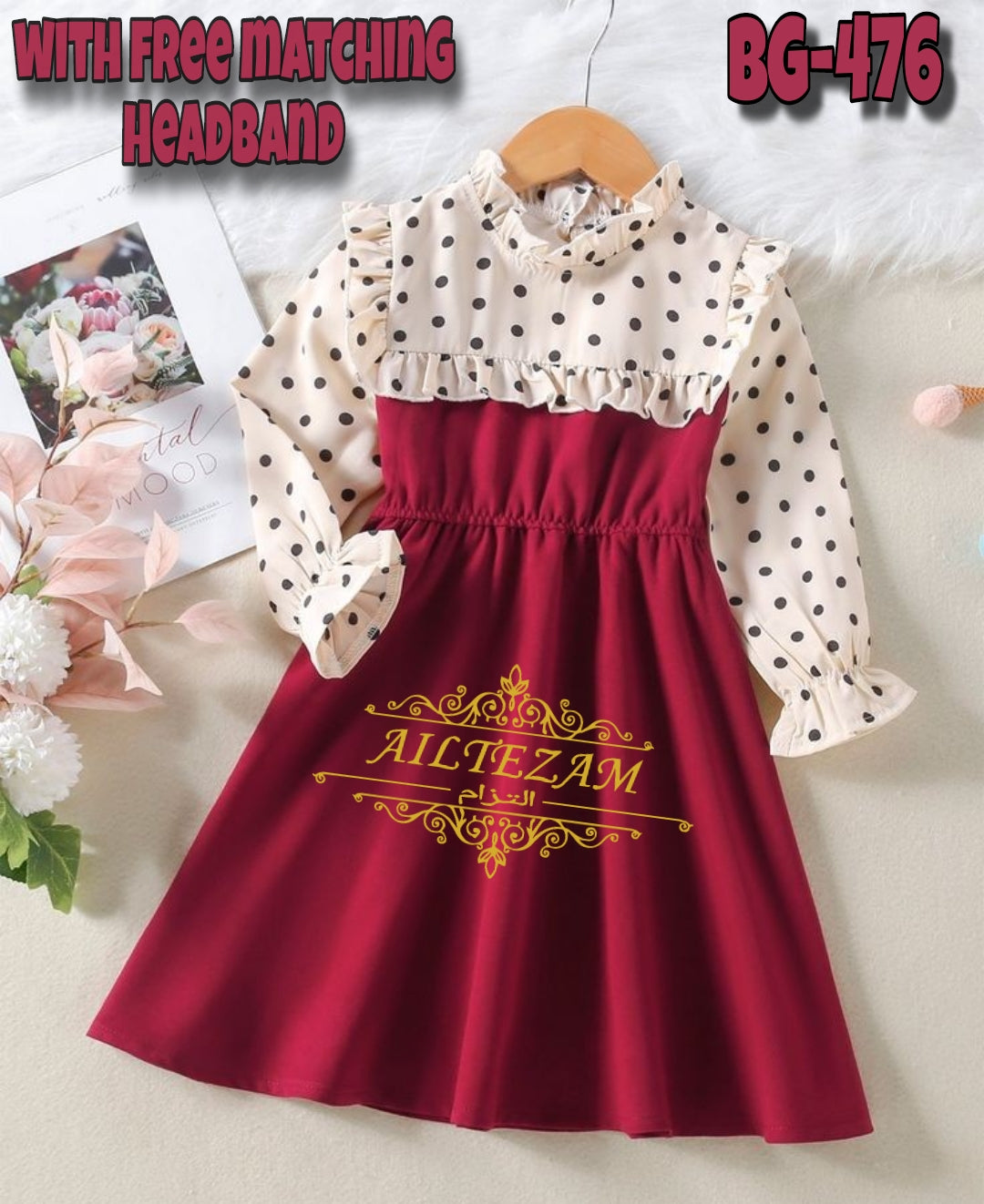 Baby girls winter frock-code-476