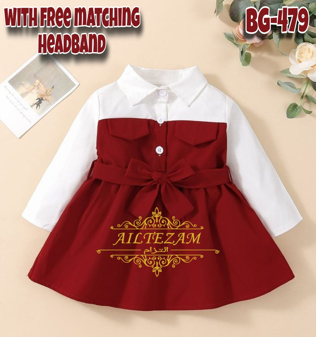 Baby girls winter frock-code-479