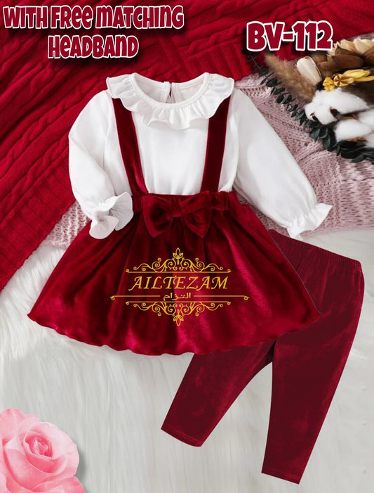 Baby girls winter velvet frock-code-112