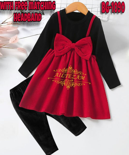 Baby girls winter velvet frock-code-1090