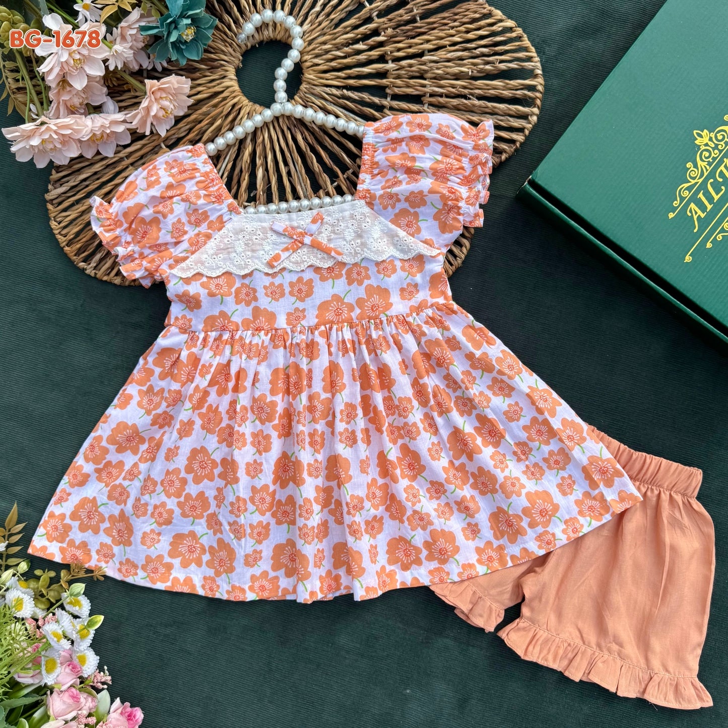 Sweet Apricot Frock Co-ord BG-1678