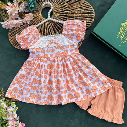 Sweet Apricot Frock Co-ord BG-1678