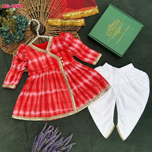 Tie-Dye Anarkali Sharara Co-ord Set BG-1690