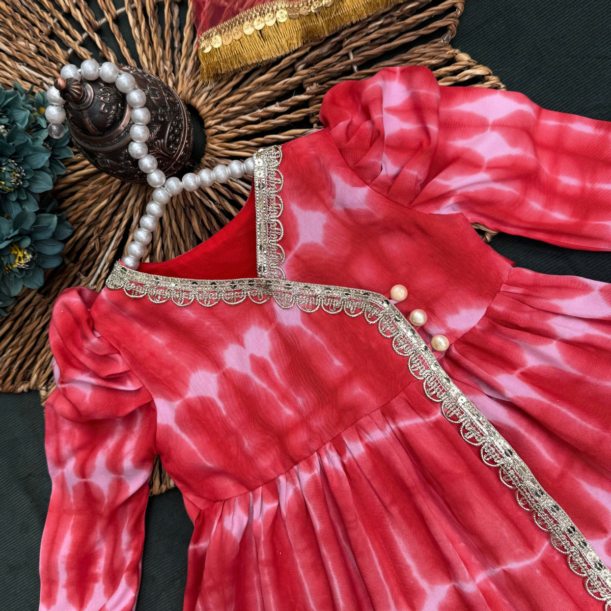 Tie-Dye Anarkali Sharara Co-ord Set BG-1690