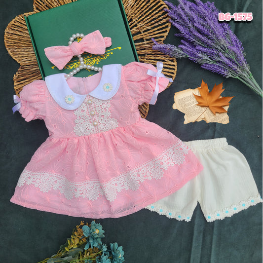 The Parisian Pink Pinafore Frock Code BG-1575