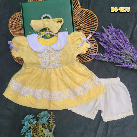 Honey-Glazed Tulip Frock Code BG-1576