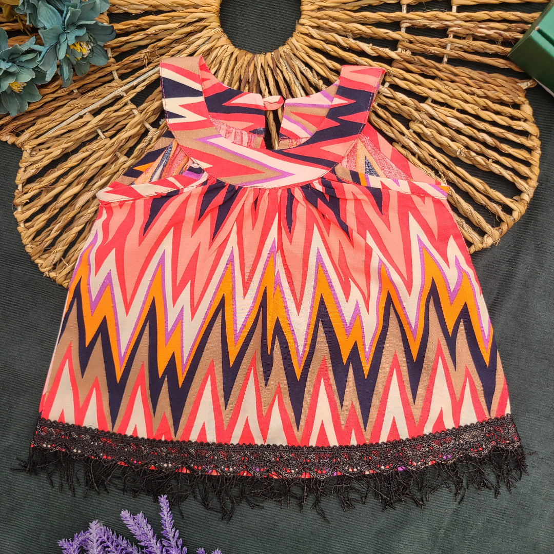 Zia Zig-Zag Tops and Pants Set-BG-1595