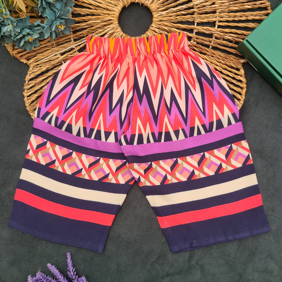 Zia Zig-Zag Tops and Pants Set-BG-1595