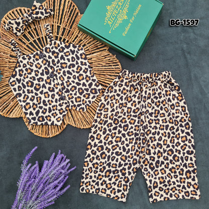 Mini Jungle Queen Tops and Pants Set-BG-1597