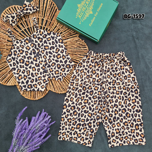 Mini Jungle Queen Tops and Pants Set-BG-1597