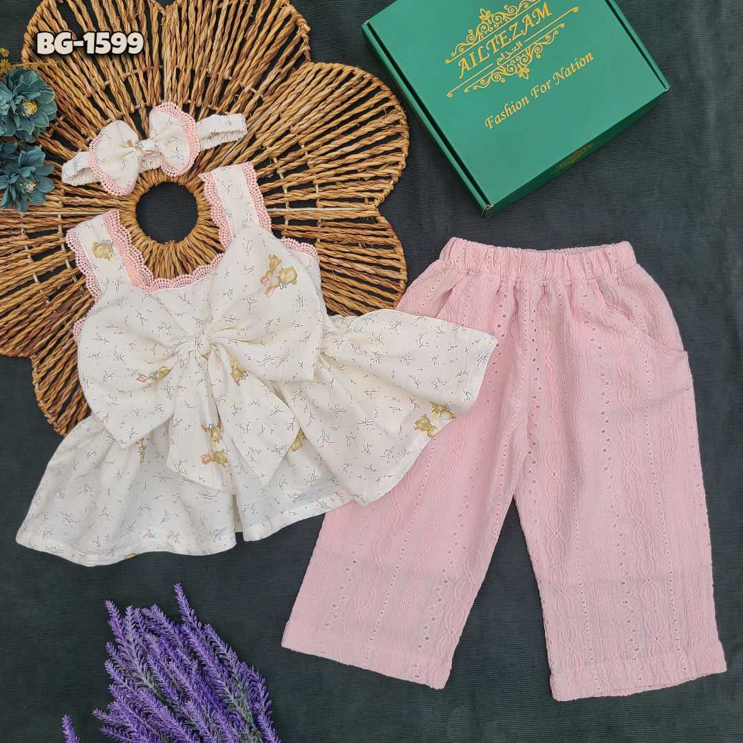Teddy’s Tea Party Tops and Pants Set-BG-1599