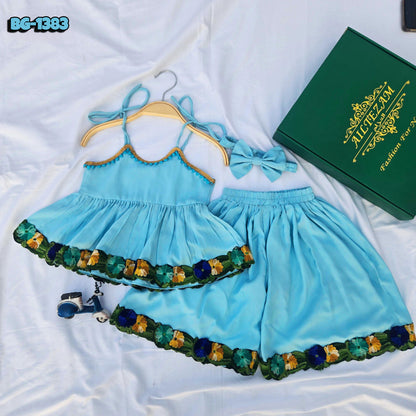 Baby girls summer Tops and Pant Set-BG-1381