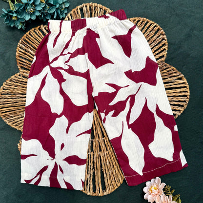 Wine Abstract Cutie Co-ord Set-BG-1680