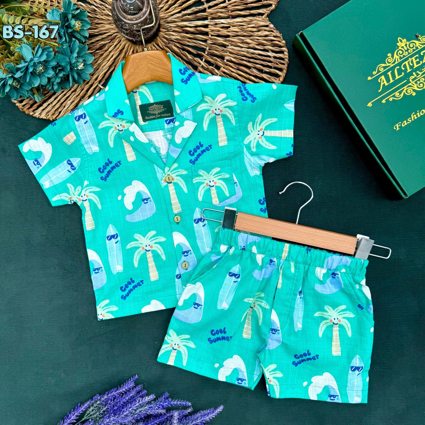 Coconut Cool Co-ord Summer Shirt & Pant Set BS-167