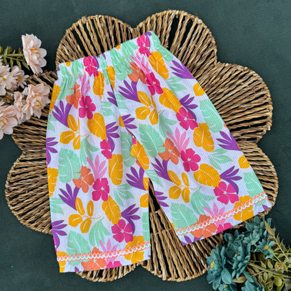 Summer Safari Floral Set Tops and Pants Set-BG-1661