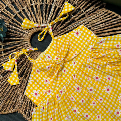 Sunny Gingham Frill Set-code-BG-1663