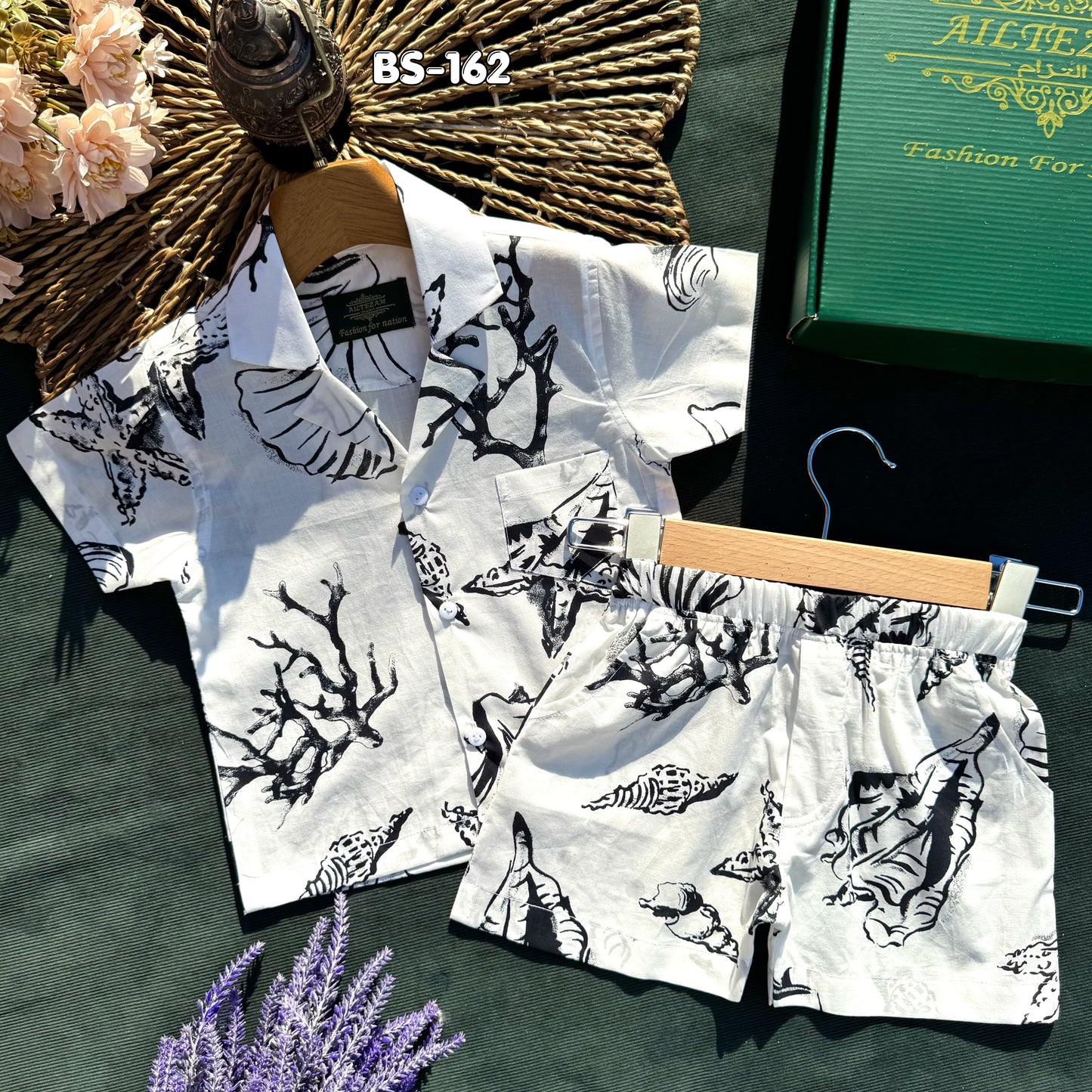 Deep Sea Coral Summer Shirt & Pant Set BS-162